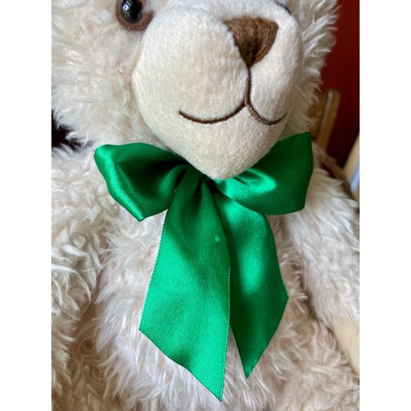CRAYOLA BEAR Plush - 2015 - Green Embroidered Foot - Green Ribbon - 15" - Picture 4 of 10